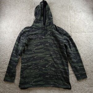PacSun Hoodie Mens Large Green Camo Longer Fit Pullover Hoodie Sweatshirt Casual